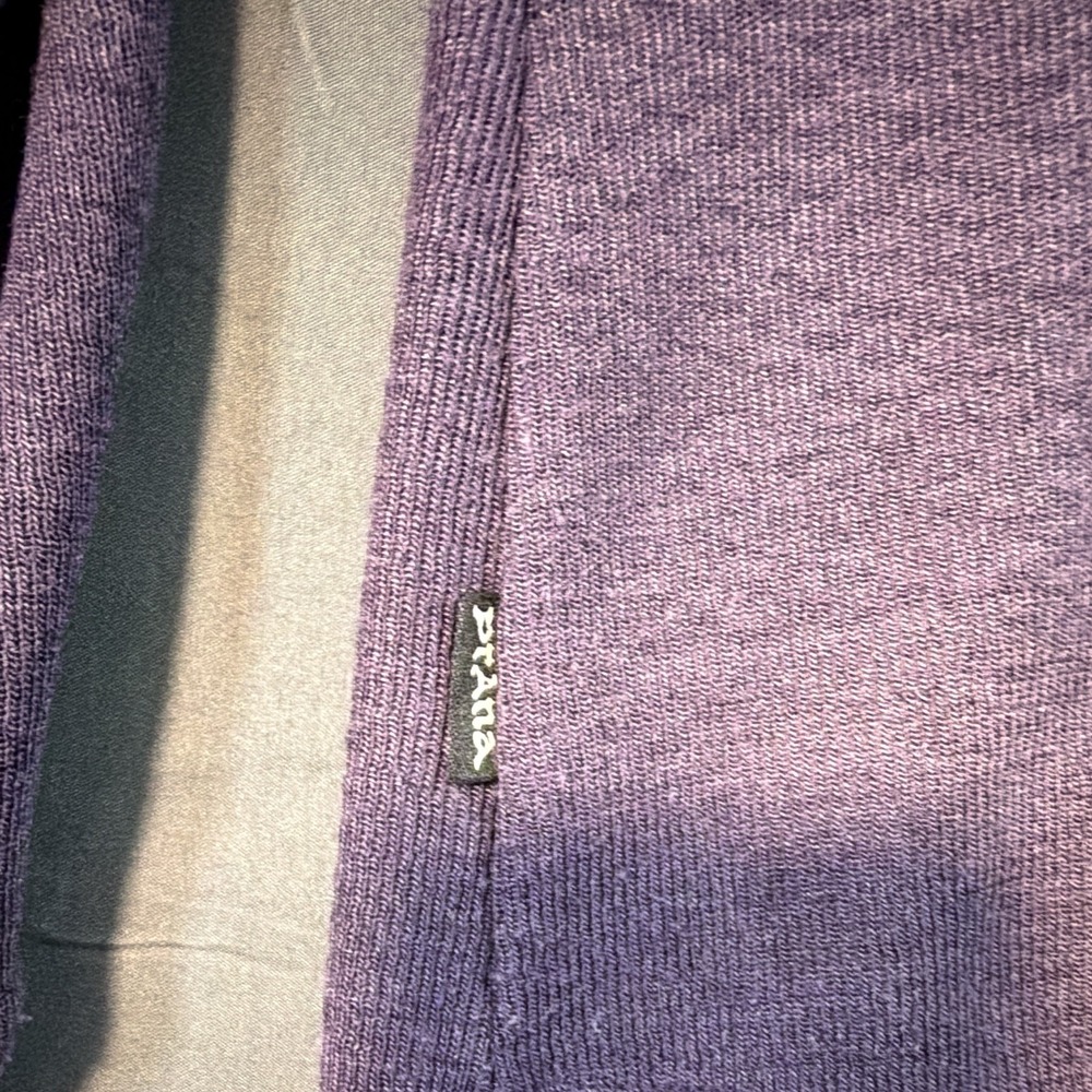 prAna Purple Pullover Hoodie Woman's S Thumb Hole Hiking Outdoor Granola Winter - Picture 9 of 15